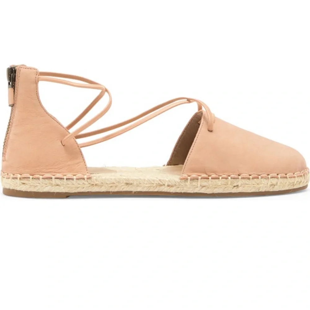 Eileen Fisher Lace-Up Espadrille Toffee Cream 7